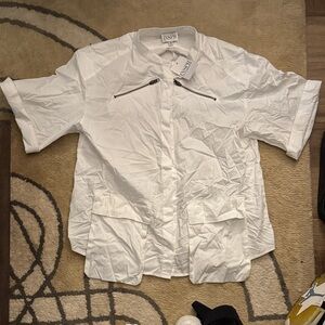 NWT- INSPR Michelle Williams button down Zipper Details